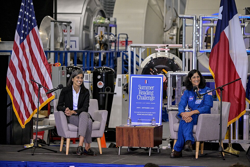 Second Lady Usha Vance Promotes Reading at NASA Johnson Space Center